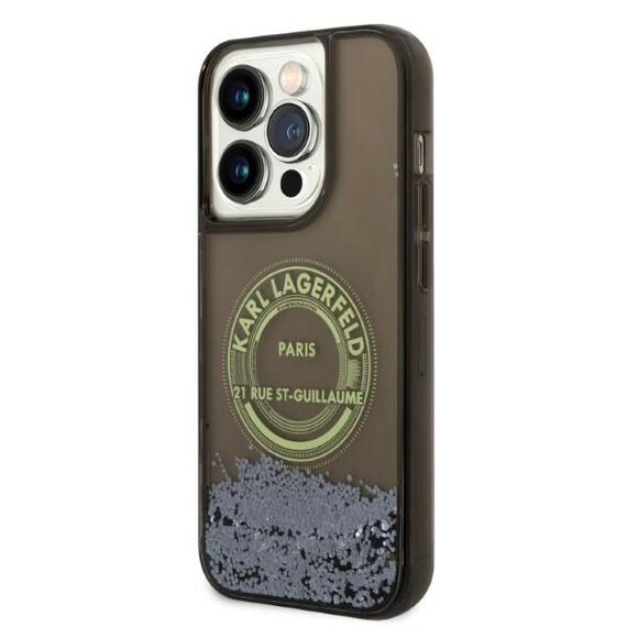 Karl Lagerfeld Liquid Glitter RSG case for iPhone 14 Pro - black - Apple Cases - Cases - Techbox