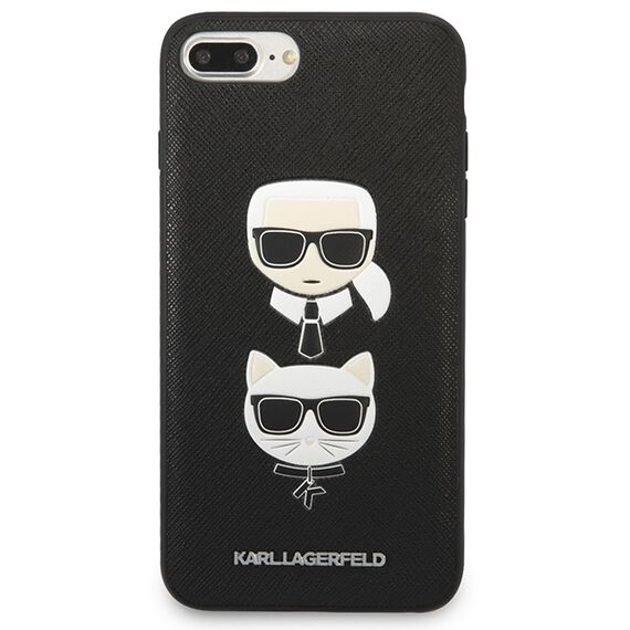 Karl Lagerfeld Saffiano Karl&amp;Choupette Head case for iPhone 7 Plus / iPhone 8 Plus - black - Uncategorized Cases (2) - Cases - Techbox