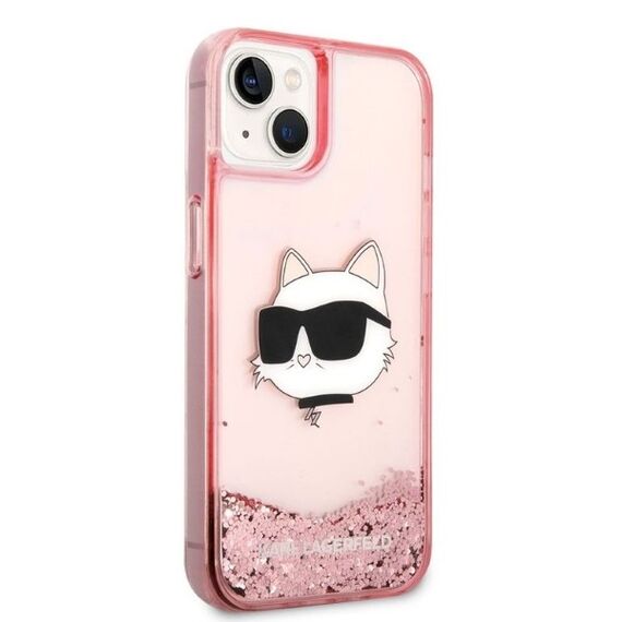 Karl Lagerfeld Glitter Choupette Head case for iPhone 14 Plus - pink - Apple Cases - Cases - Techbox