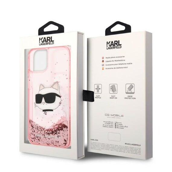 Karl Lagerfeld Glitter Choupette Head case for iPhone 14 Plus - pink - Apple Cases - Cases - Techbox