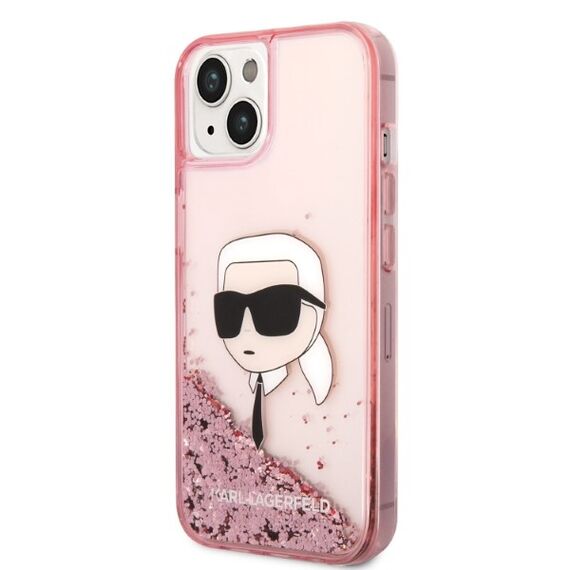 Karl Lagerfeld Glitter Karl's Head case for iPhone 14 Plus - pink - Apple Cases - Cases - Techbox