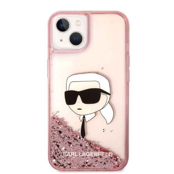 Karl Lagerfeld Glitter Karl's Head case for iPhone 14 Plus - pink - Apple Cases - Cases - Techbox