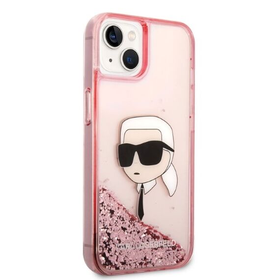 Karl Lagerfeld Glitter Karl's Head case for iPhone 14 Plus - pink - Apple Cases - Cases - Techbox
