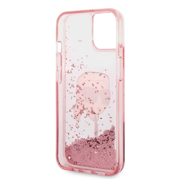 Karl Lagerfeld Glitter Karl's Head case for iPhone 14 Plus - pink - Apple Cases - Cases - Techbox