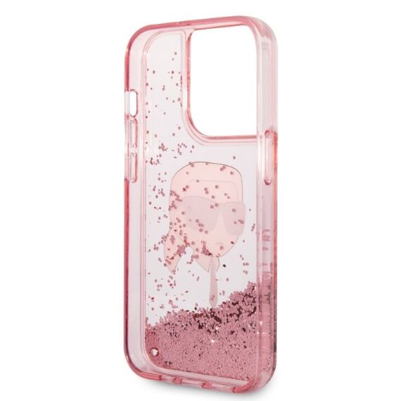 Karl Lagerfeld Glitter Karl's Head case for iPhone 14 Pro Max - pink - Apple Cases - Cases - Techbox