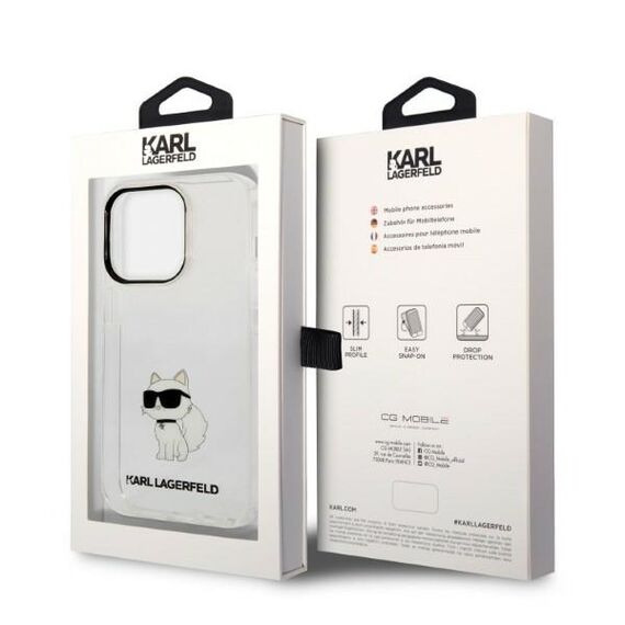 Karl Lagerfeld KLHCP14XHNCHTCT iPhone 14 Pro Max 6.7" transparent hardcase Ikonik Choupette - Apple Cases - Cases - Techbox