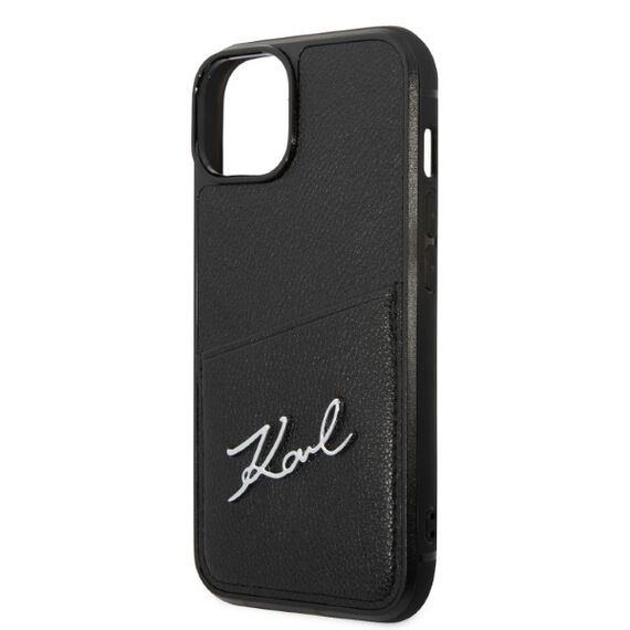Karl Lagerfeld Signature Logo Cardslot case for iPhone 14 Plus - black | Techbox