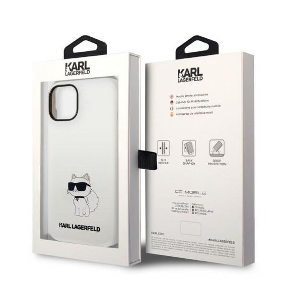 Karl Lagerfeld Silicone Choupette case for iPhone 14 Plus - white | Techbox