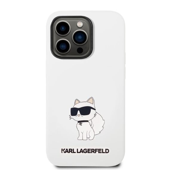 Karl Lagerfeld Silicone Choupette case for iPhone 14 Pro Max - white | Techbox