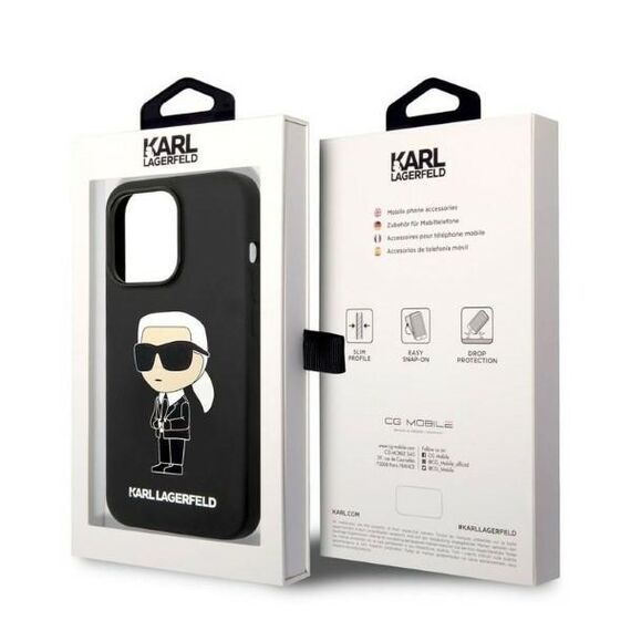 Karl Lagerfeld Silicone Ikonik case for iPhone 14 Pro - black - Apple Cases - Cases - Techbox