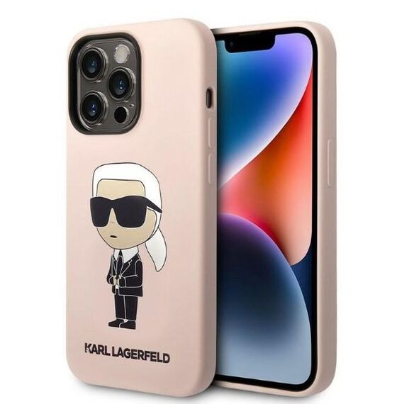 Karl Lagerfeld Silicone Ikonik case for iPhone 14 Pro Max - pink - Apple Cases - Cases - Techbox