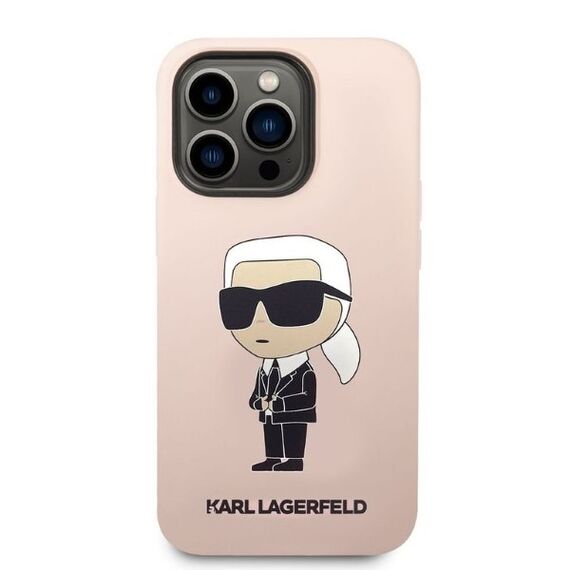 Karl Lagerfeld Silicone Ikonik case for iPhone 14 Pro Max - pink - Apple Cases - Cases - Techbox