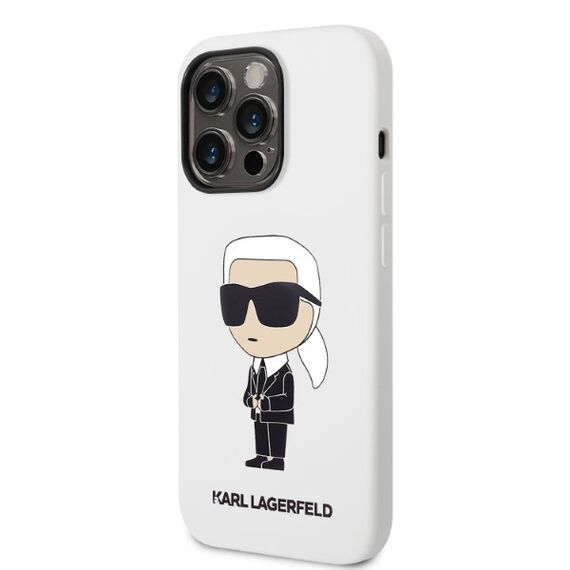 Karl Lagerfeld Silicone Ikonik case for iPhone 14 Pro Max - white - Apple Cases - Cases - Techbox