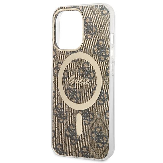 Set Guess GUBPP13LH4EACSW Case+ Charger iPhone 13 Pro brown/brown hard case 4G Print MagSafe | Techbox