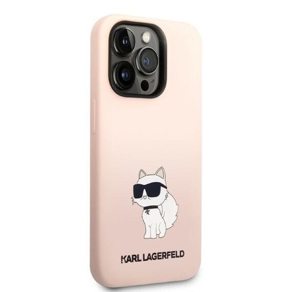 Karl Lagerfeld KLHCP14LSNCHBCP iPhone 14 Pro 6.1" hardcase pink/pink Silicone Choupette - Apple Cases - Cases - Techbox