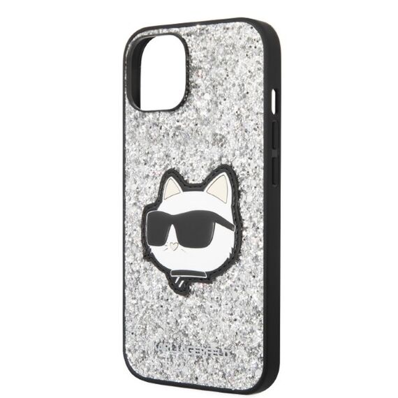 Karl Lagerfeld KLHCP14MG2CPS iPhone 14 Plus 6.7" silver/silver hardcase Glitter Choupette Patch | Techbox