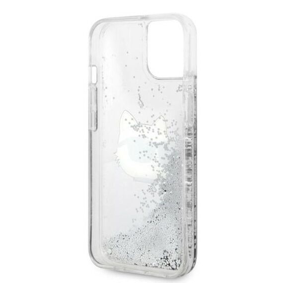 Karl Lagerfeld KLHCP14MLNHCCS iPhone 14 Plus 6.7" silver/silver hardcase Glitter Choupette Head - Apple Cases - Cases - Techbox