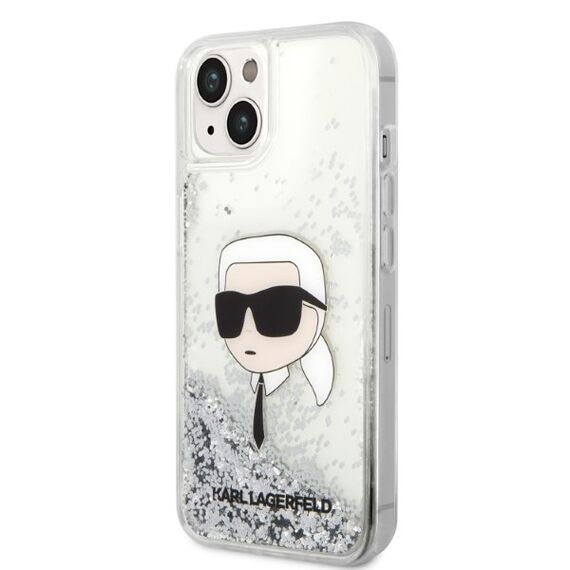 Karl Lagerfeld KLHCP14MLNKHCH iPhone 14 Plus 6.7" silver/silver hardcase Glitter Karl Head - Apple Cases - Cases - Techbox