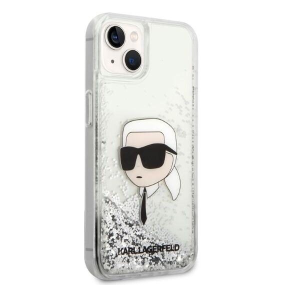 Karl Lagerfeld KLHCP14MLNKHCH iPhone 14 Plus 6.7" silver/silver hardcase Glitter Karl Head - Apple Cases - Cases - Techbox