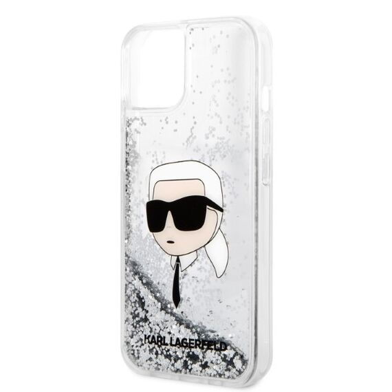 Karl Lagerfeld KLHCP14MLNKHCH iPhone 14 Plus 6.7" silver/silver hardcase Glitter Karl Head - Apple Cases - Cases - Techbox