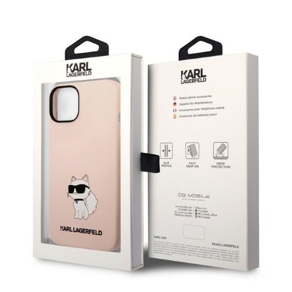 Karl Lagerfeld KLHCP14MSNCHBCP iPhone 14 Plus 6.7" hardcase pink/pink Silicone Choupette - Apple Cases - Cases - Techbox