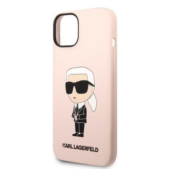 Karl Lagerfeld KLHCP14MSNIKBCP iPhone 14 Plus 6.7" hardcase pink/pink Silicone Ikonik - Apple Cases - Cases - Techbox
