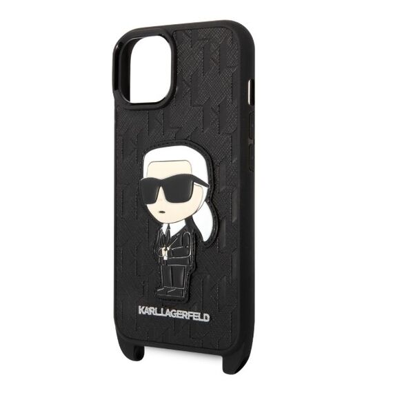 Karl Lagerfeld KLHCP14SSTKMK iPhone 14 6.1" black/black hardcase Monogram Ikonik Patch - Apple Cases - Cases - Techbox