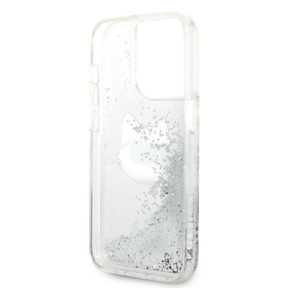 Karl Lagerfeld KLHCP14XLNHCS iPhone 14 Pro Max 6.7" silver/silver hardcase Glitter Choupette Head - Apple Cases - Cases - Techbox