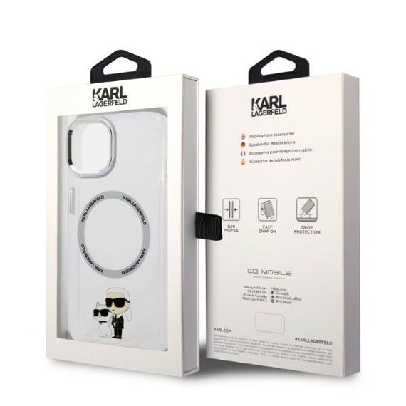 Karl Lagerfeld KLHMP14MHNKCIT iPhone 14 Plus 6.7" hardcase transparent Iconic Karl&amp;Choupette Magsafe | Techbox