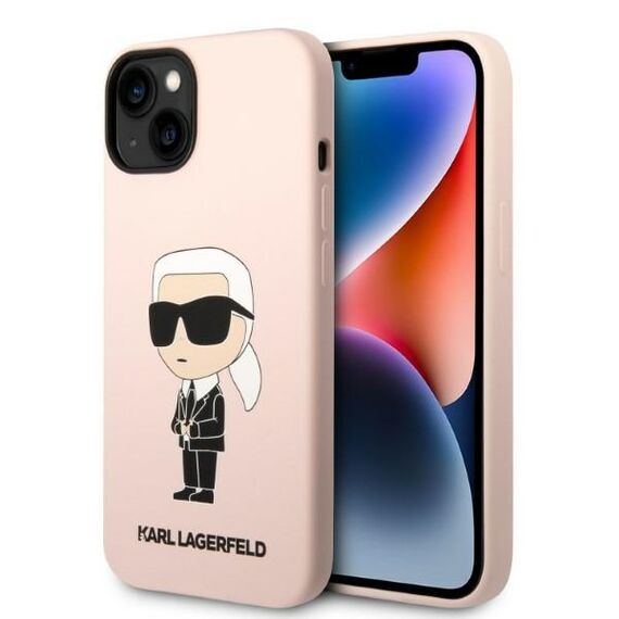 Karl Lagerfeld KLHMP14MSNIKBCP iPhone 14 Plus 6.7" hardcase pink/pink Silicone Ikonik Magsafe - Apple Cases - Cases - Techbox