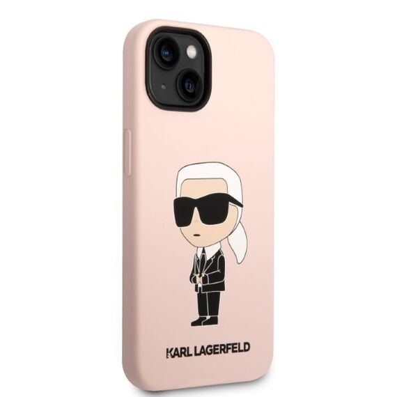 Karl Lagerfeld KLHMP14MSNIKBCP iPhone 14 Plus 6.7" hardcase pink/pink Silicone Ikonik Magsafe - Apple Cases - Cases - Techbox