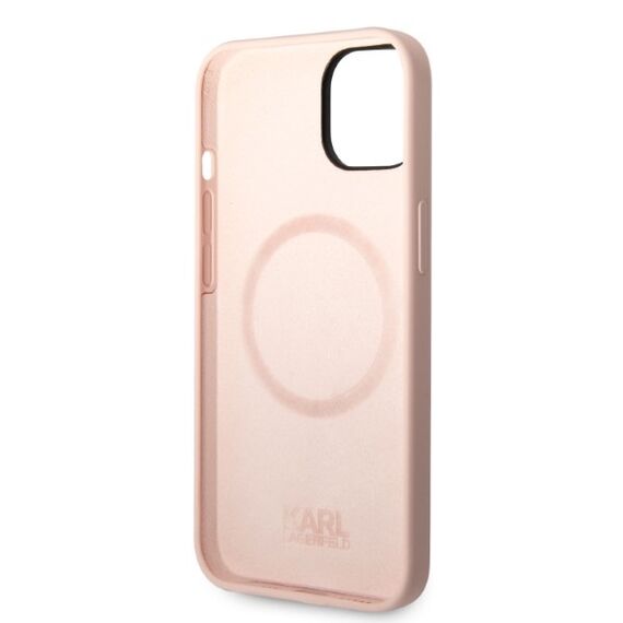 Karl Lagerfeld KLHMP14MSNIKBCP iPhone 14 Plus 6.7" hardcase pink/pink Silicone Ikonik Magsafe - Apple Cases - Cases - Techbox