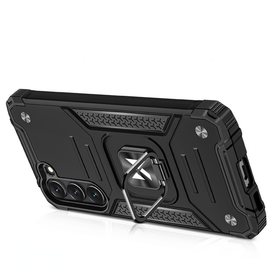 Wozinsky Ring Armor case for Samsung Galaxy S23+ armored cover magnetic holder ring black - Samsung Cases - Cases - Techbox