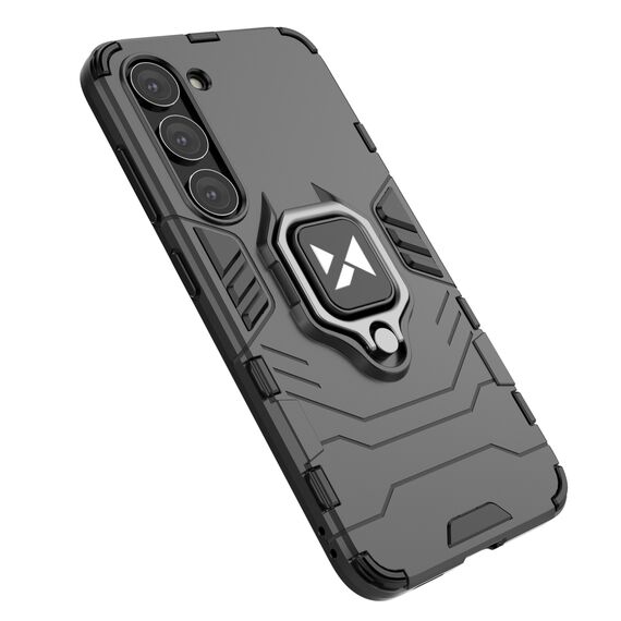 Wozinsky Ring Armor case for Samsung Galaxy S23+ armored cover magnetic holder ring black - Samsung Cases - Cases - Techbox