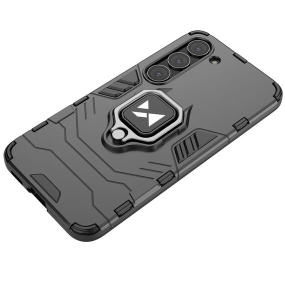 Wozinsky Ring Armor case for Samsung Galaxy S23+ armored cover magnetic holder ring black - Samsung Cases - Cases - Techbox