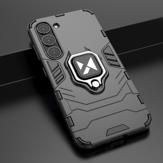 Wozinsky Ring Armor case for Samsung Galaxy S23+ armored cover magnetic holder ring black - Samsung Cases - Cases - Techbox