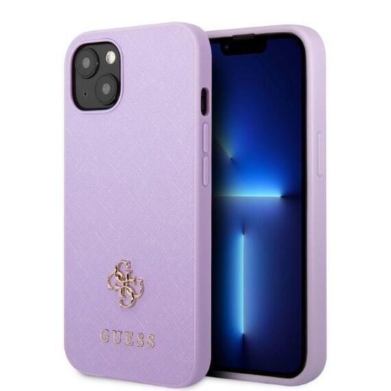 Guess GUHCP13SPS4MU iPhone 13 mini 5.4" purple/purple hardcase Saffiano 4G Small Metal Logo | Techbox