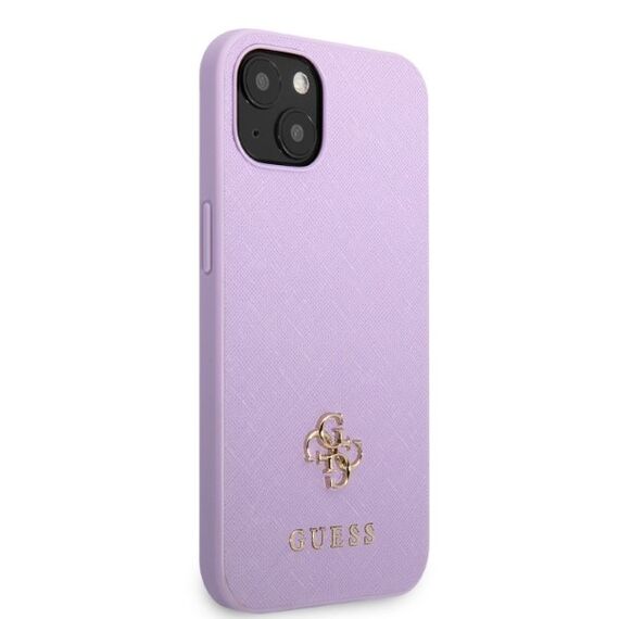 Guess GUHCP13SPS4MU iPhone 13 mini 5.4" purple/purple hardcase Saffiano 4G Small Metal Logo | Techbox