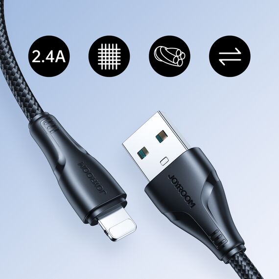 Joyroom cable USB - Lightning 2.4A Surpass Series 1.2 m black (S-UL012A11) - Cables & Adapters - Cables & Accessories - Techbox