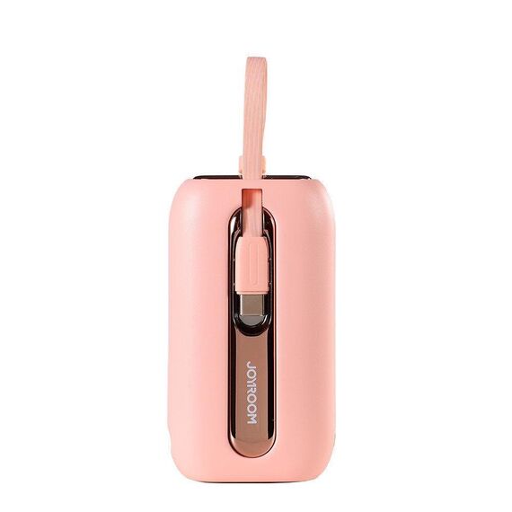 Joyroom mini powerbank 10000mAh Colorful Series 22.5W with 2 built-in USB C and Lightning cables pink (JR-L012) | Techbox