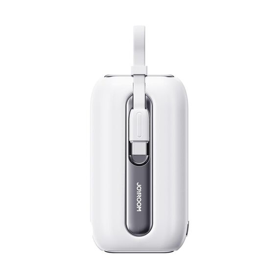 Joyroom mini powerbank 10000mAh Colorful Series 22.5W with 2 built-in USB C and Lightning cables white (JR-L012) | Techbox