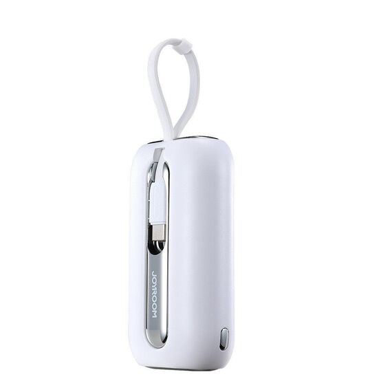 Joyroom mini powerbank 10000mAh Colorful Series 22.5W with 2 built-in USB C and Lightning cables white (JR-L012) | Techbox
