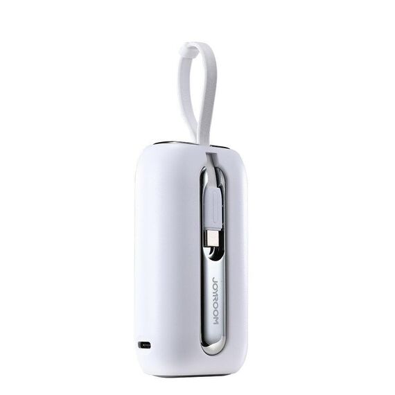 Joyroom mini powerbank 10000mAh Colorful Series 22.5W with 2 built-in USB C and Lightning cables white (JR-L012) | Techbox