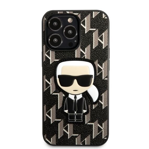 Karl Lagerfeld KLHCP13LPMNIKBK iPhone 13 Pro / 13 6.1" hardcase black/black Monogram Ikonik Patch | Techbox