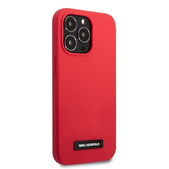 Karl Lagerfeld KLHCP13LSLMP1R iPhone 13 Pro / 13 6.1" hardcase red/red Silicone Plaque | Techbox