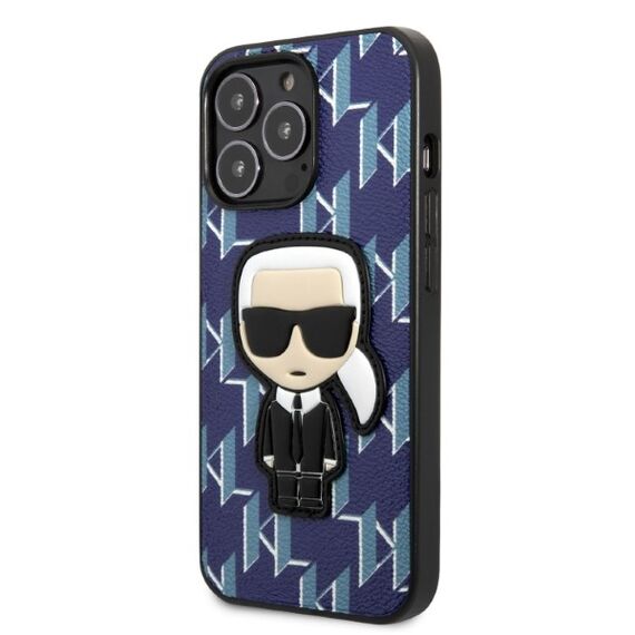 Karl Lagerfeld KLHCP13XPMNIKBL iPhone 13 Pro Max 6.7" hardcase blue/blue Monogram Ikonik Patch - Apple Cases - Cases - Techbox