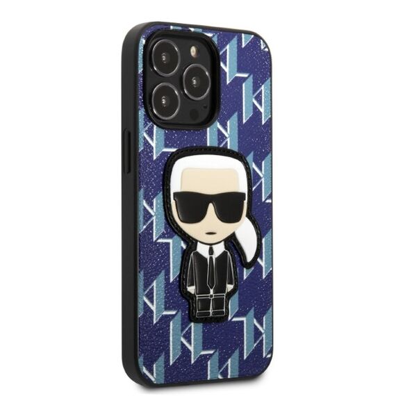 Karl Lagerfeld KLHCP13XPMNIKBL iPhone 13 Pro Max 6.7" hardcase blue/blue Monogram Ikonik Patch - Apple Cases - Cases - Techbox