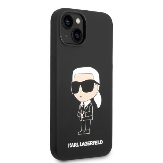 Karl Lagerfeld KLHMP14MSNIKBCK iPhone 14 Plus 6.7" hardcase black/black Silicone Ikonik Magsafe - Apple Cases - Cases - Techbox