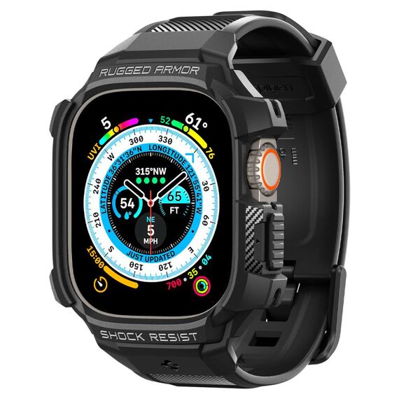 Spigen Rugged Armor Pro Apple Watch Ultra (49mm) Strap Case - Black | Techbox