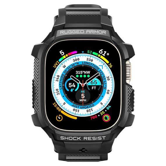 Spigen Rugged Armor Pro Apple Watch Ultra (49mm) Strap Case - Black | Techbox